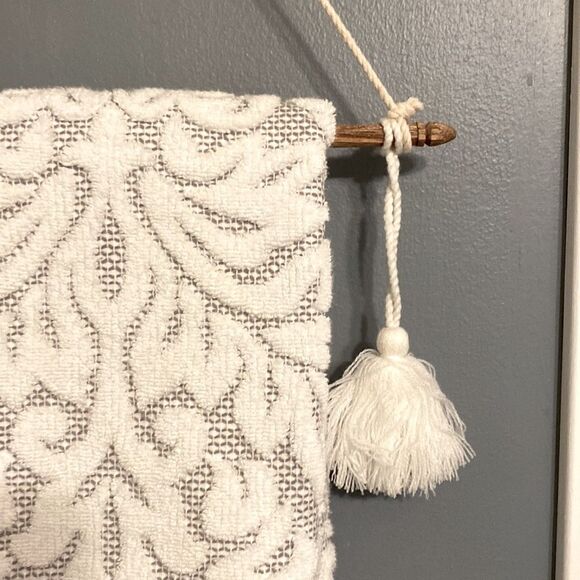 Wooden Macrame Towel Hanger  - Picture 2 of 6